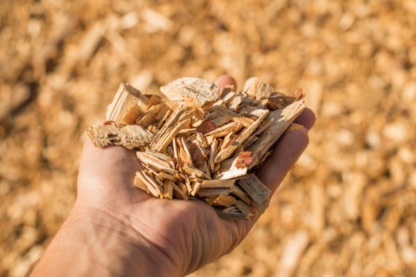 Wood Chips Spreading in Poulsbo