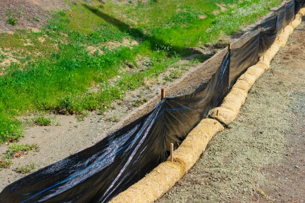 Straw Wattle Installation in Poulsbo